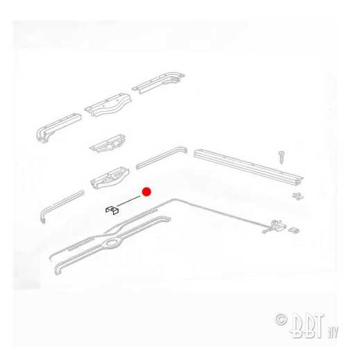 Federblech für Schiebedach-Seilzugführung, mitte