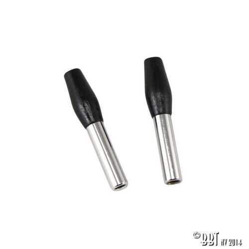 Door lock pulls chrome/black