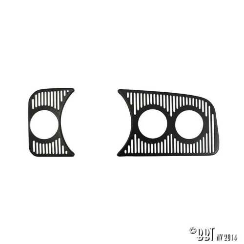 Dashgrill gauge holder set, 3 hole 52mm, black, RHD