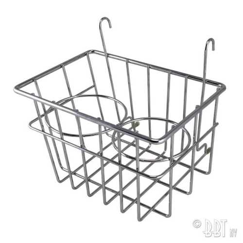 Storage Basket with cupholders, chrome