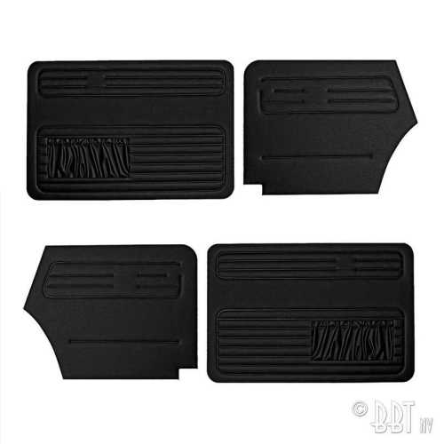 Doorpanel set convertible - black - 4 pcs