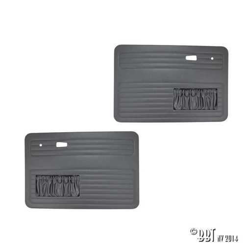 Doorpanel set front - black 2 pcs
