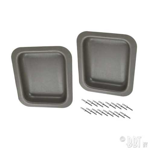 Front door box, grey, pair