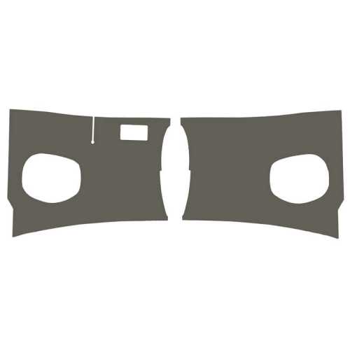 Kick panels, grey, as pair