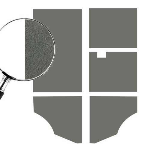 Interior panelset rear (5-pieces) grey