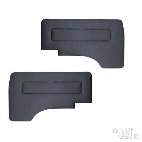 Front door panels, black, as pair