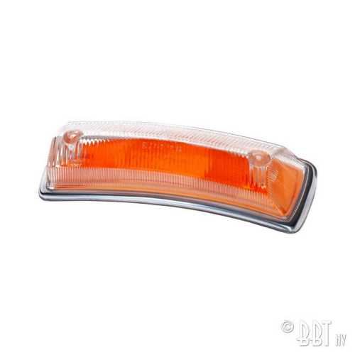 Blinkerglas links - Weiss/Orange mit E-Prüfung