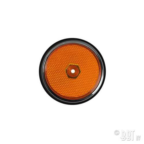 Side reflector lens and seal front - Orange/Chrome