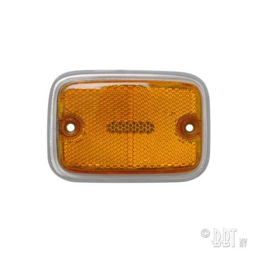 Side reflector lens front - Orange/silver