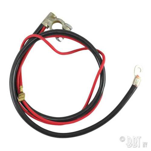 Anlasserkabel, schwarz 840 mm, rot 1050 mm