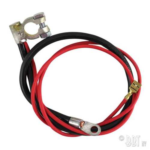 Anlasserkabel, schwarz 540 mm, rot 980 mm