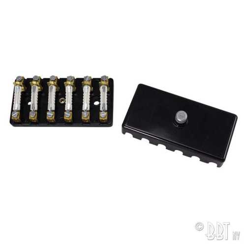 Fuse box bakelite for 6 fuses