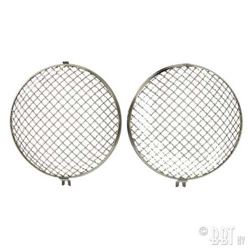 Headlight grilles 'Vintage' stainless steel (pair)