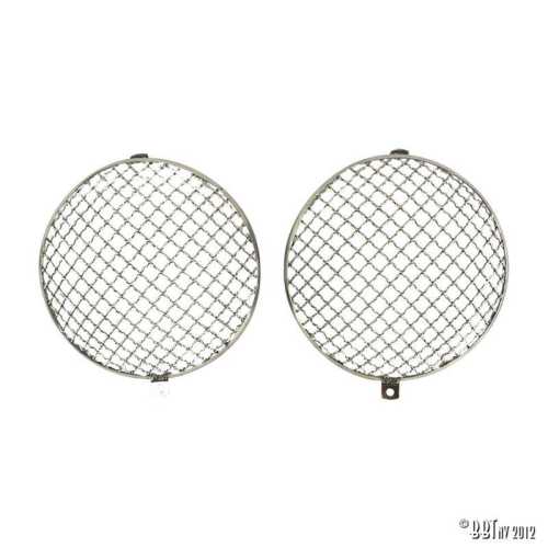 Headlight grilles 'Vintage' stainles steel, as pair
