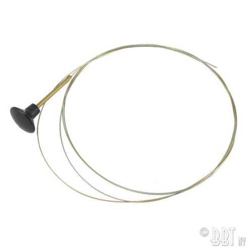 Decklid inner cable Karmann Ghia, black