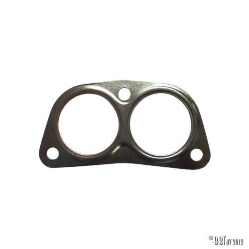 Gasket between exhaust and heat exchanger each