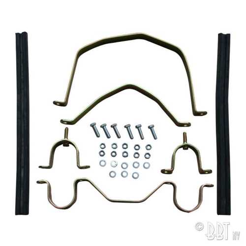 Transmission strap kit. Complete mounting kit for gearbox with thin rubber plates