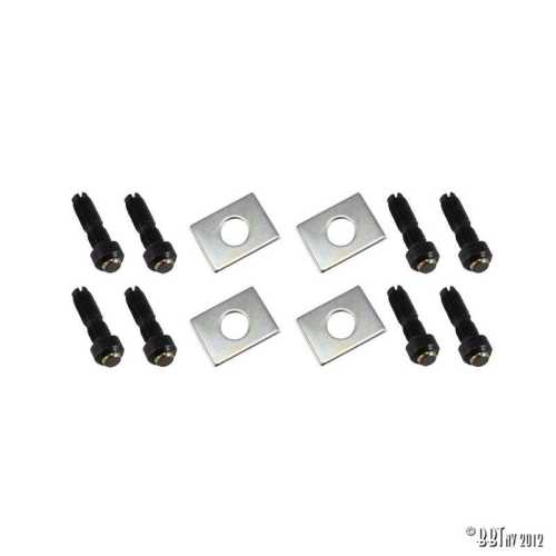 Set adjuster screws, provided with swivel feet set of 8