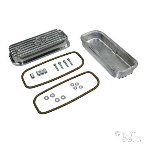Valve cover, aluminium with screws, rubbers and mounting kit, as pair