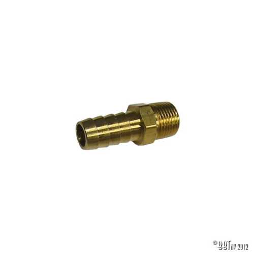 Brass barbed hose fitting
