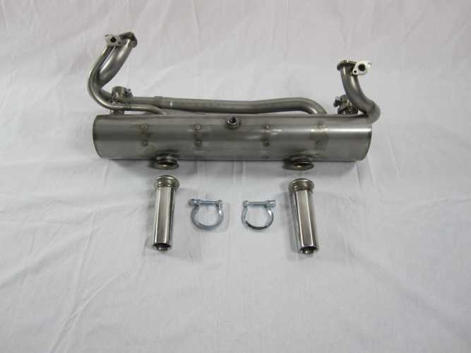 Ahnendorp VW Beetle Type 1 Customsport Exhaust - stainlees steel - carb. heading - w/o tail pipes