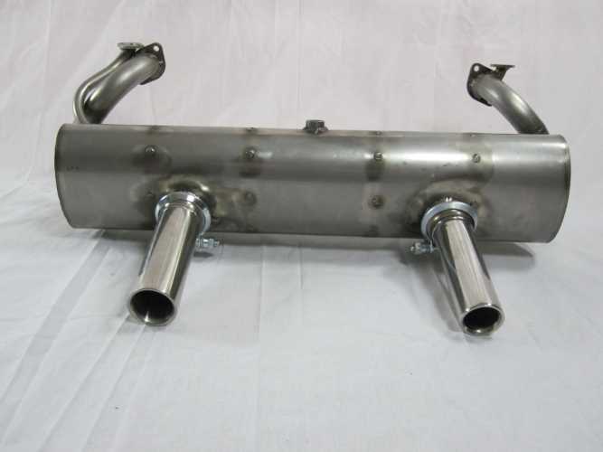 Ahnendorp VW Beetle Type 1 Customsport Exhaust - stainlees steel - carb. heading - w/o tail pipes