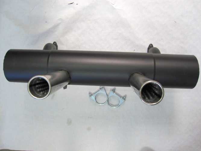 Sport exhaust Porsche 356 with 2 polished tail pipes