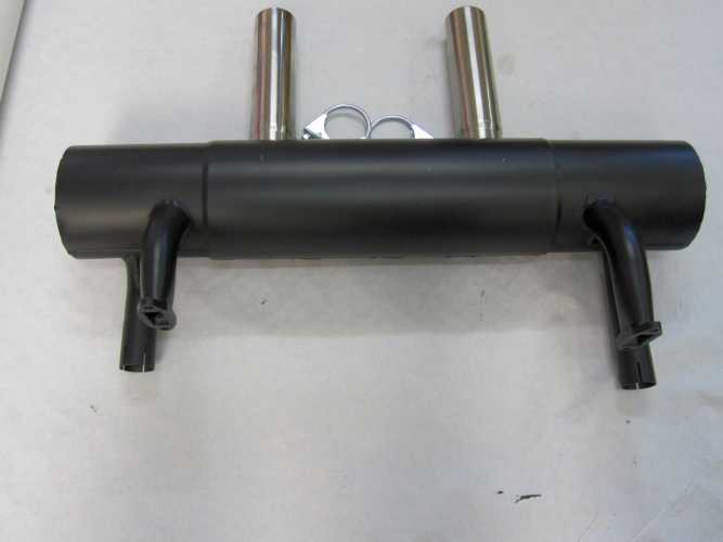 Sport exhaust Porsche 356 with 2 polished tail pipes