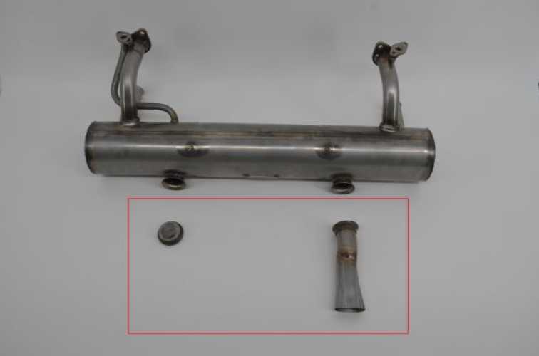 Barn Door Style Tail Pipe stainless for Ahnendorp 30hp vw beetle customsport exhaust, also T1 van