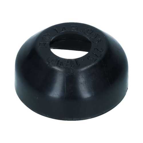 Axle cap between arm and body, each