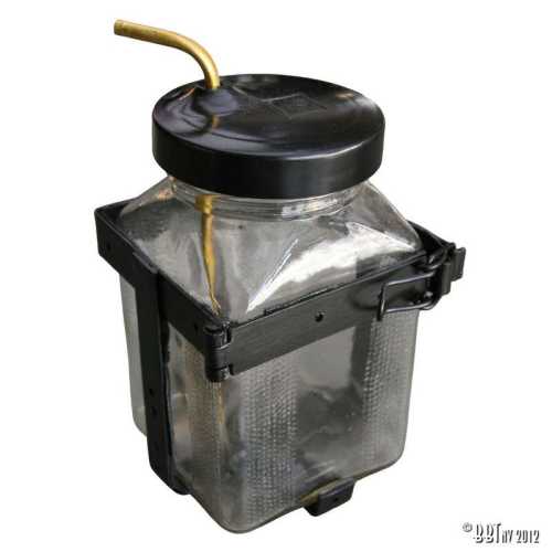 Washer bottle in glass
