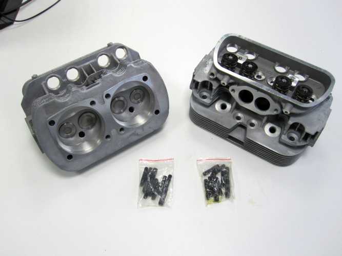 Zylinderköpfe VW Typ 1 Doppelkanal Standard 043 beste Qualität bleifreitauglich, Langgewinde Satz