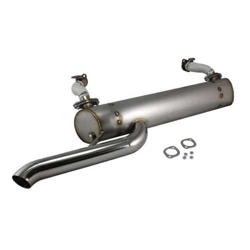 Exhaust, Vintage Speed, with pre-heat risers, Stainless steel