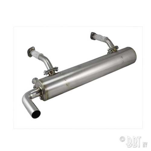 Exhaust, Vintage Speed, without pre-heat risers, Stainless steel