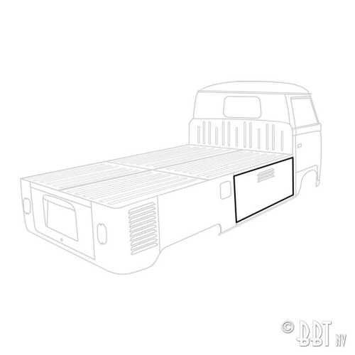Side storage door rubber Pick Up left or right, Complete for one door