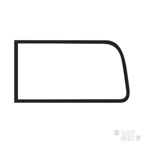 Rear side window seal with ventwing 'Deluxe' (alu trim)