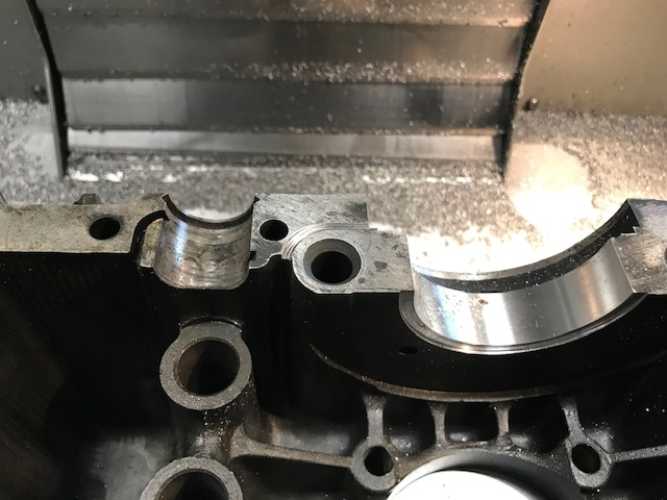 Ölrücklaufnut VW Typ 1 Motorgehäuse nachrüsten