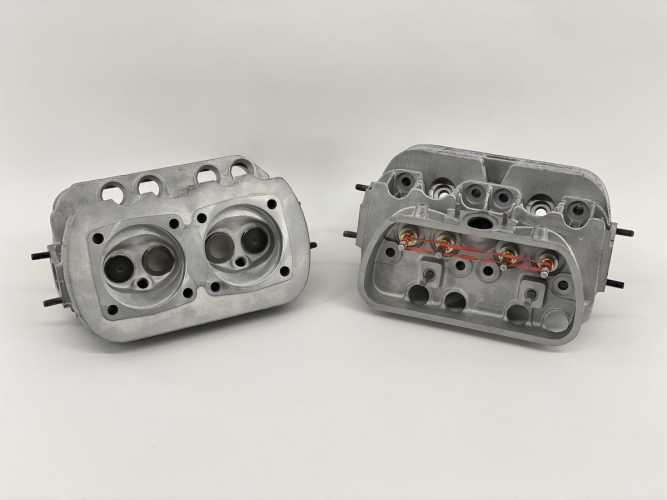 Überholung VW Typ 1 Käfer Bus Zylinderköpfe Einkanal Standard Version Satz = 2 Stück