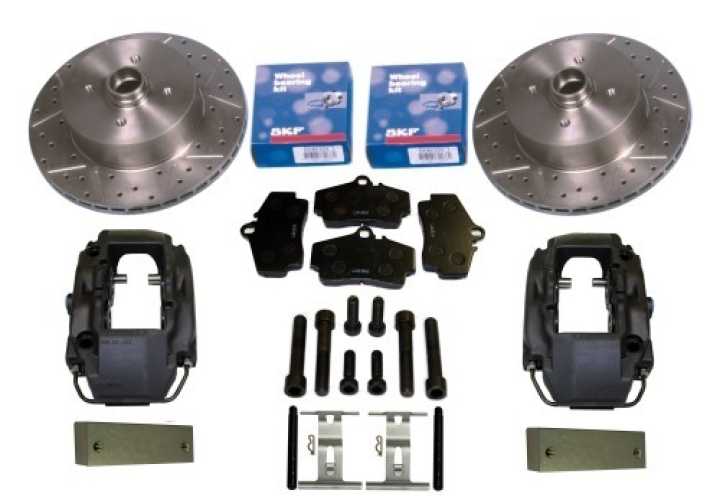 Brakesystem ventilated discs beetle front 4x130 Porsche style perforated and slotted