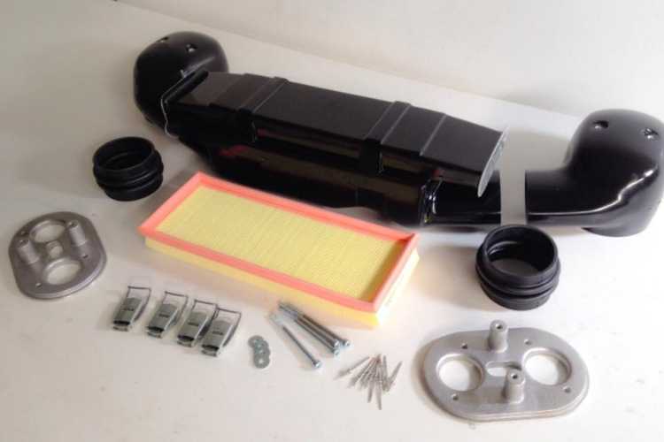 Add. Central Air Filter System to new carb. sets T1, T2 Bus and beetle