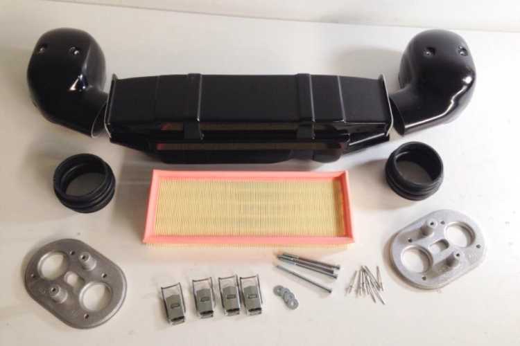 Add. Central Air Filter System to new carb. sets T1, T2 Bus and beetle
