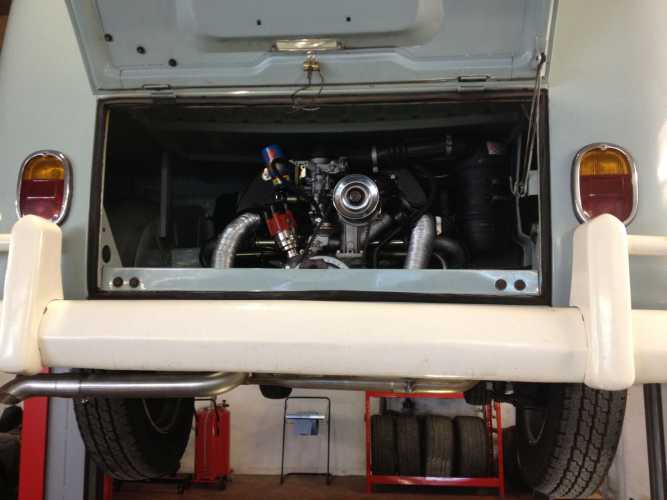 VW T1 Bus Auspuff Ahnendorp Customsport mit Vorwärmung