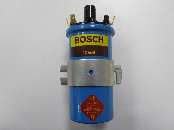 VW 12V Bosch 12 Volt High Energy Oil Filled Black Coil 3.4 Ohm 25,000 Volt 