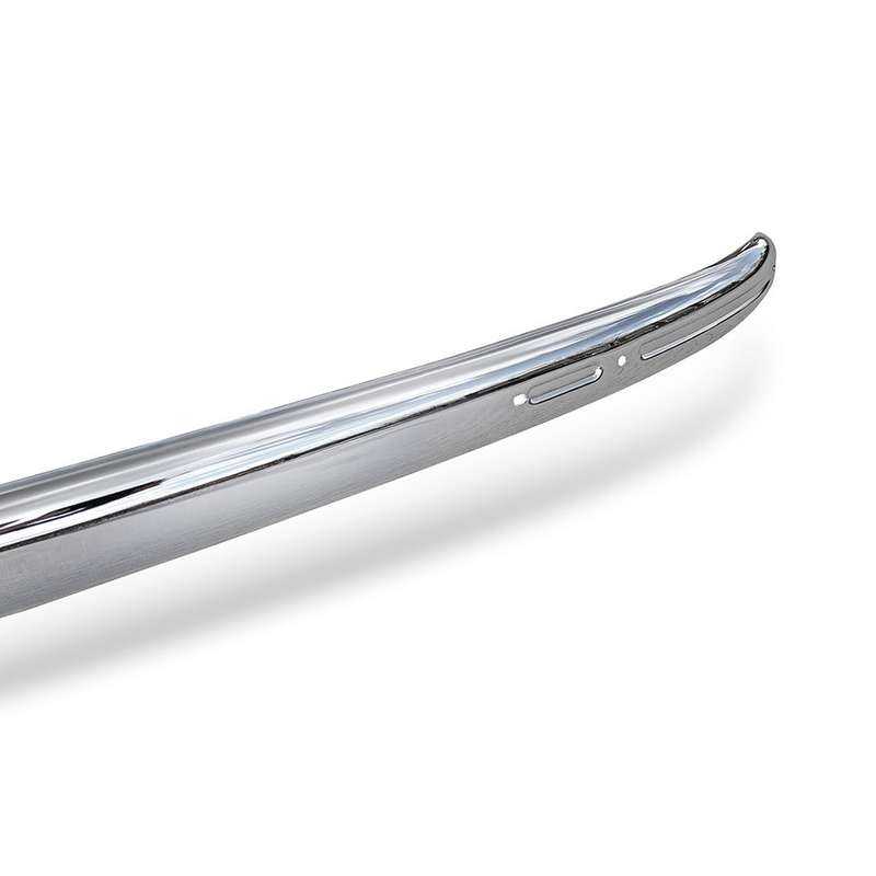 Bumper, front, (split) with groove, Original chrome