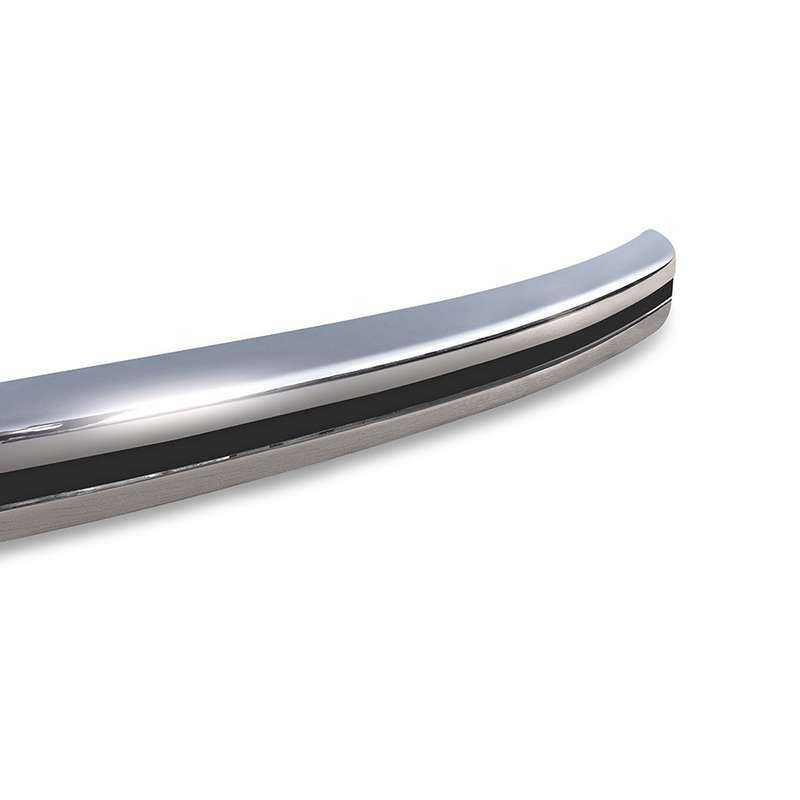 Bumper, square European front, chrome Brazilian quality