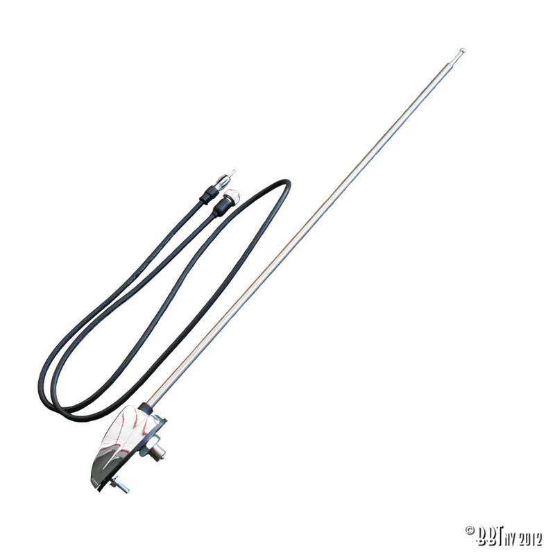 Antenna chromed base, 1 point fixation