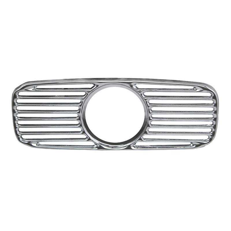 Dashgrille with hole for clock, chrome