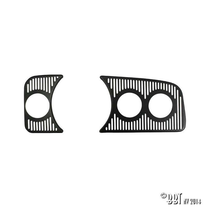 Dashgrill gauge holder set, 3 hole 52mm, black, RHD