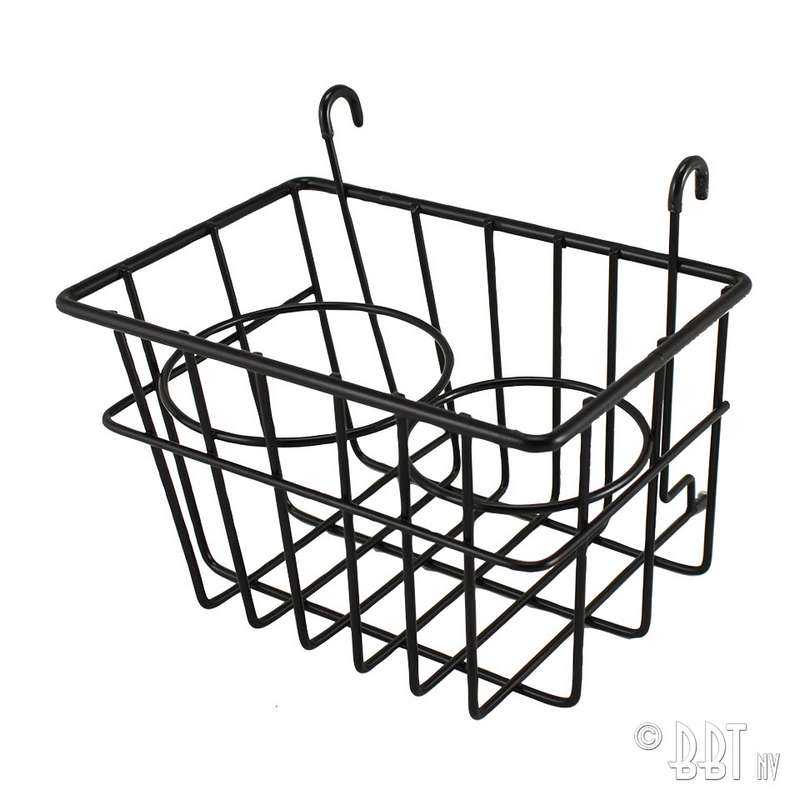 Storage Basket with cupholders, black