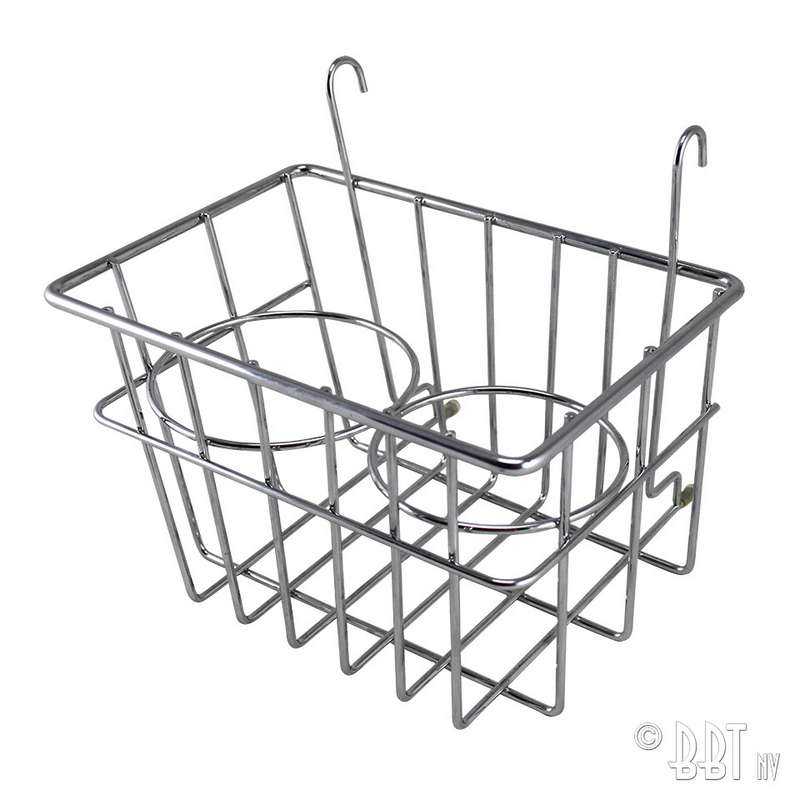 Storage Basket with cupholders, chrome